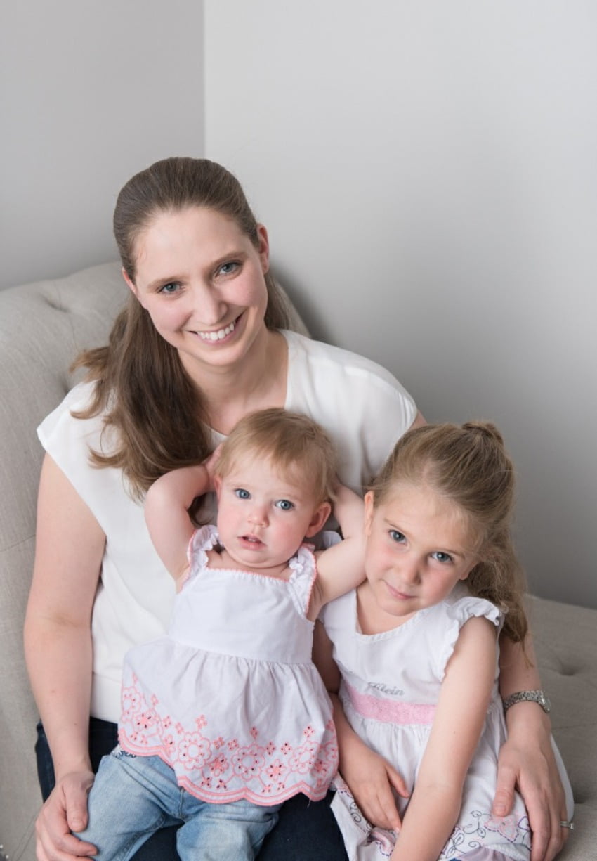 Dr Nicole Fournier with daughters